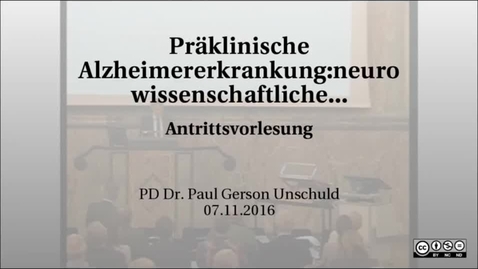 Thumbnail for Präklinische Alzheimererkrankung:neurowissenschaftliche Herausforderungen und ethische Fragen