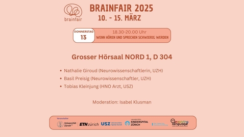Thumbnail for BrainFair 2025: Wenn Hören und Sprechen schwierig werden