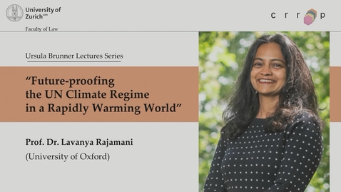 Thumbnail for Ursula Brunner Lecture with Prof. Lavanya Rajamani
