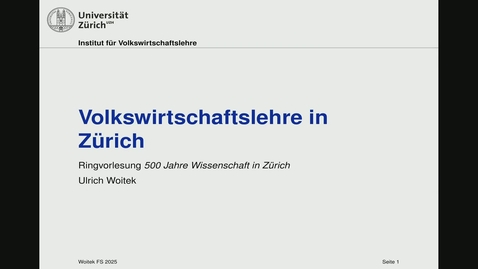 Thumbnail for Volkswirtschaftslehre in Zürich