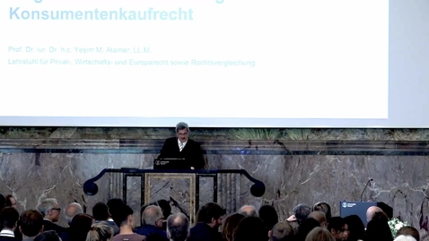 Thumbnail for Antrittsvorlesung von Prof. Dr. Dr. h. c. Yeşim M. Atamer: &quot;Konsumentenschutz II: Nachhaltigkeit als Herausforderung künftiger Regulierung&quot;