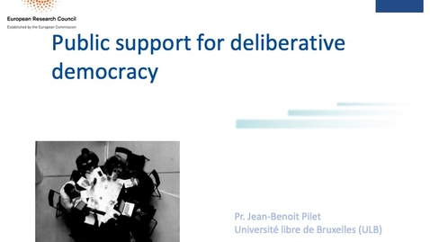 Thumbnail for How Europeans View and Evaluate Deliberative Democracy. Insights from empirical research by Jean Benoit Pilet