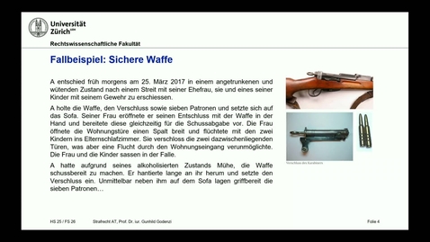 Thumbnail for Strafrecht AT I Gruppe 1: Vorlesung vom 15.12.2025