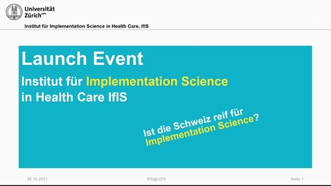 Thumbnail for Lauch Event IfIS vom 28. Oktober 2021