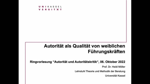 Thumbnail for Autorität als Qualität von weiblichen Führungskräften