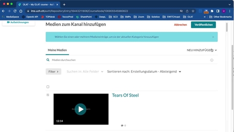 Thumbnail for Docs: Video in eine Medien-Galerie hochladen | Upload video to media galery