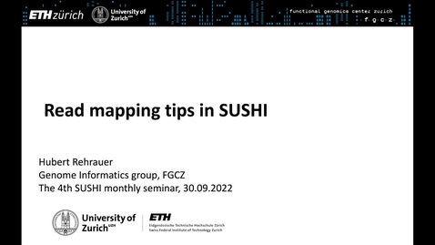Thumbnail for SUSHI seminar, Read mapping tips, 30 Sep. 2022