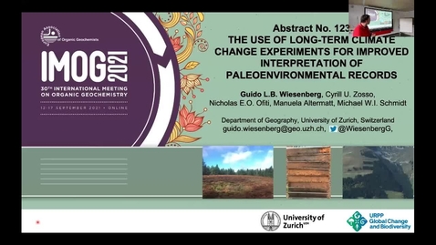 Thumbnail for 29. September Guido Wiesenberg: &quot;The use of long-term climate change experiments for improved interpretation of paleoenvironmental records
