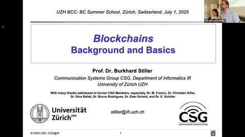 Thumbnail for T.1 Introduction to Blockchains - Prof. Burkhard Stiller