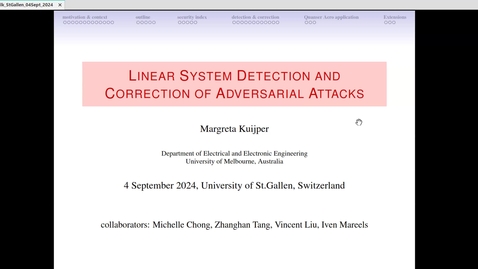 Thumbnail for Margreta Kuijper: Linear System Detection and Correction of Adversarial Attacks