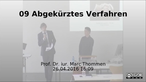 Thumbnail for 09 Abgekürztes Verfahren -  Prof. Marc Thommen
