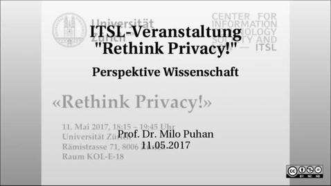 Thumbnail for ITSL-Veranstaltung &quot;Rethink Privacy!&quot;