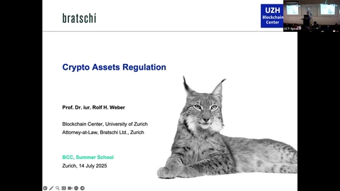 Thumbnail for L.1 Crypto Assets Regulation with Prof. Rolf Weber