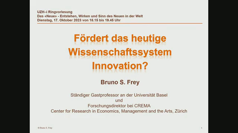 Thumbnail for Fördert das heutige Wissenschaftssystem Innovation?