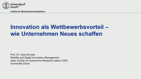 Thumbnail for Innovation als Wettbewerbsvorteil – wie Unternehmen Neues schaffen