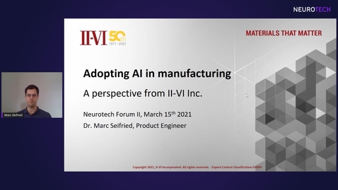 Thumbnail for Forum - 12 Marc Seifried: Adopting AI in manufacturing. 