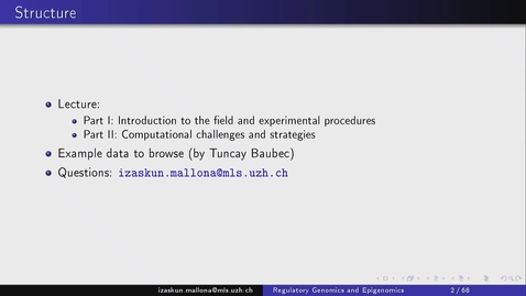 Thumbnail for Introduction to Bioinformatics - Lecture 05: Regulatory Genomics and Epigenomics