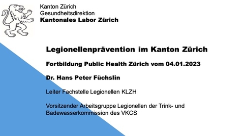 Thumbnail for Legionellenprävention im Kanton Zürich