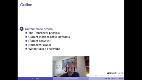 Thumbnail for NE1 - lecture 9 - WTA Circuits - G Indiveri