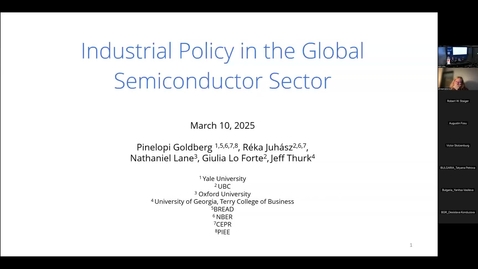 Thumbnail for Session 22 zoom recording - Academic Perspectives on Industrial Policy