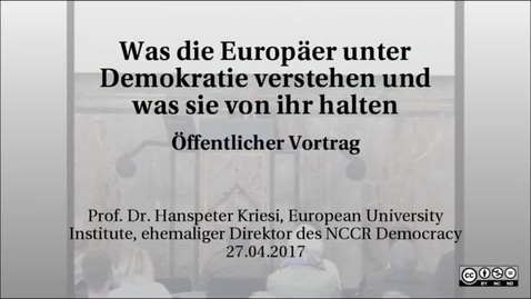 Thumbnail for Was die Europäer unter Demokratie verstehen und was sie von ihr halten