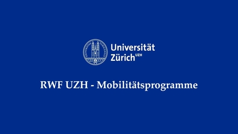 Thumbnail for RWF UZH - Mobilitätsprogramme