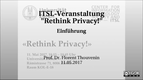 Thumbnail for ITSL-Veranstaltung &quot;Rethink Privacy!&quot;