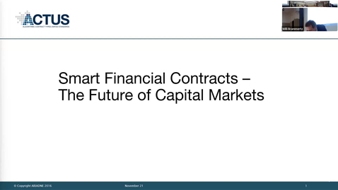 Thumbnail for Smart Financial Contracts - The Future of Capital Markets