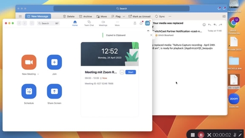 Thumbnail for Zoom Meeting with paired Zoom Room with int and ext participants - standard usecase