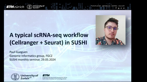Thumbnail for The 2nd SUSHI seminar, A typical scRNA-seq workflow