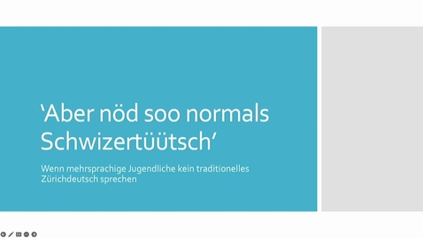 Thumbnail for Sprachen und ihre sozialen Räume: Jugendsprachen in der Schweiz von ‹Jugodeutsch› bis Englisch