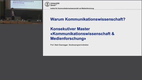 Thumbnail for Kommunikationswissenschaft &amp; Medienforschung an den Mastertagen 22