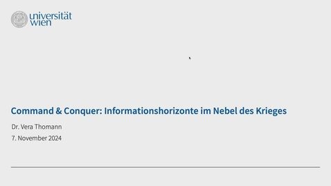 Thumbnail for Command &amp; Conquer: Informationshorizonte im Nebel des Krieges
