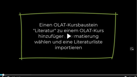 Thumbnail for OLAT-Kursbaustein Literatur