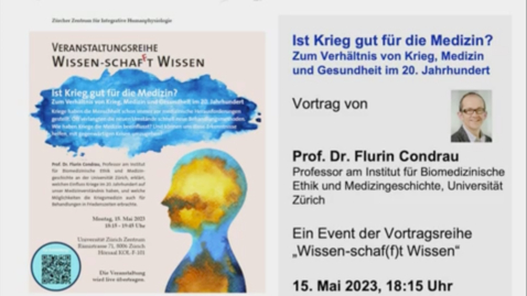 Thumbnail for Ist Krieg gut für die Medizin? Zum Verhältnis von Krieg, Medizin und Gesundheit im 20. Jahrhundert 