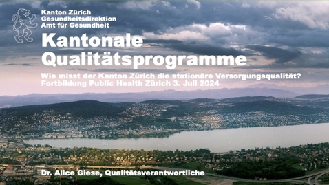 Thumbnail for Kantonale Qualitätsprogramme: Wie misst der Kanton Zürich die stationäre Versorgungsqualität?