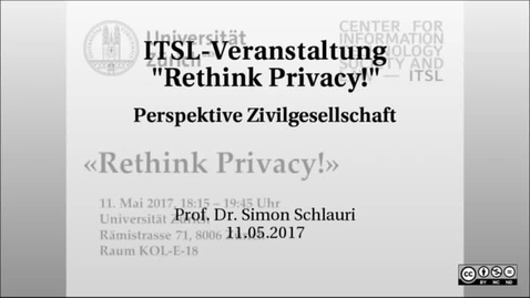 Thumbnail for ITSL-Veranstaltung &quot;Rethink Privacy!&quot;