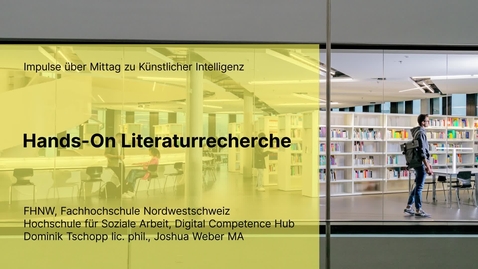 Thumbnail for Hands-On Literaturrecherche