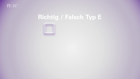Thumbnail for Richtig Falsch Typ E