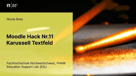 Thumbnail for Moodle Hacks 11 - Karussell Textfeld - Nicola Boss