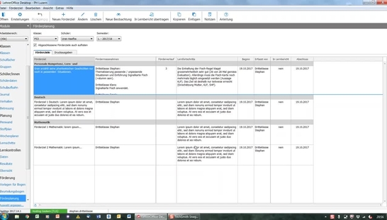 Schritt 1: Aus der Förderplanung einen Lernbericht erstellen