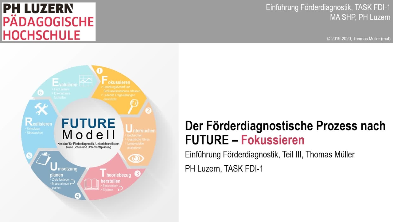 3, Einführung Förderdiagnostik - Schritt 1: Fokussieren