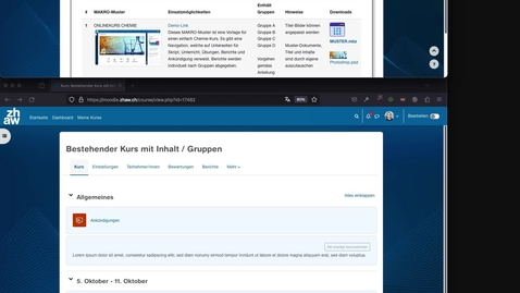 Thumbnail for MAKRO-Muster-Onlinekurs importieren Teil 1 von 2