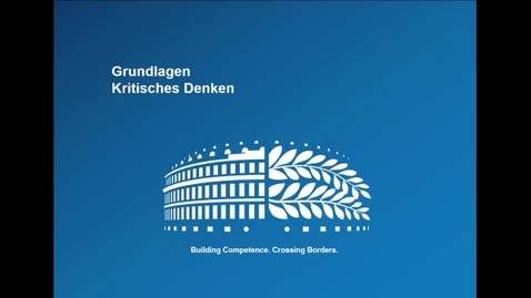 Thumbnail for Grundlagen - Kritisches Denken