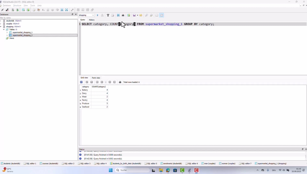DVU IntroSQL 14 -- Übung