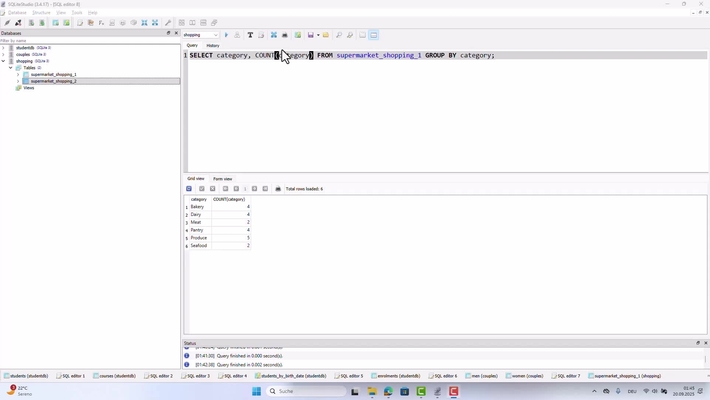 DVU IntroSQL 14 -- Übung
