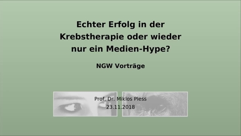 Thumbnail for Echter Erfolg in der Krebstherapie oder wieder nur ein Medien-Hype?