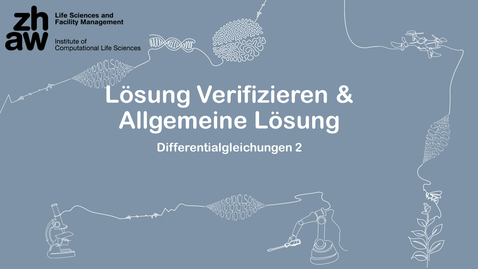 Thumbnail for Differentialgleichungen 02: Loesungen Verifizieren &amp; Allgemeine Loesung
