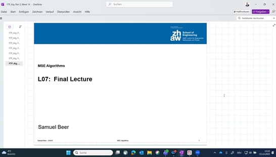 FTP_Alg, Aut 2025, Part 2, Week 14 (complete session)