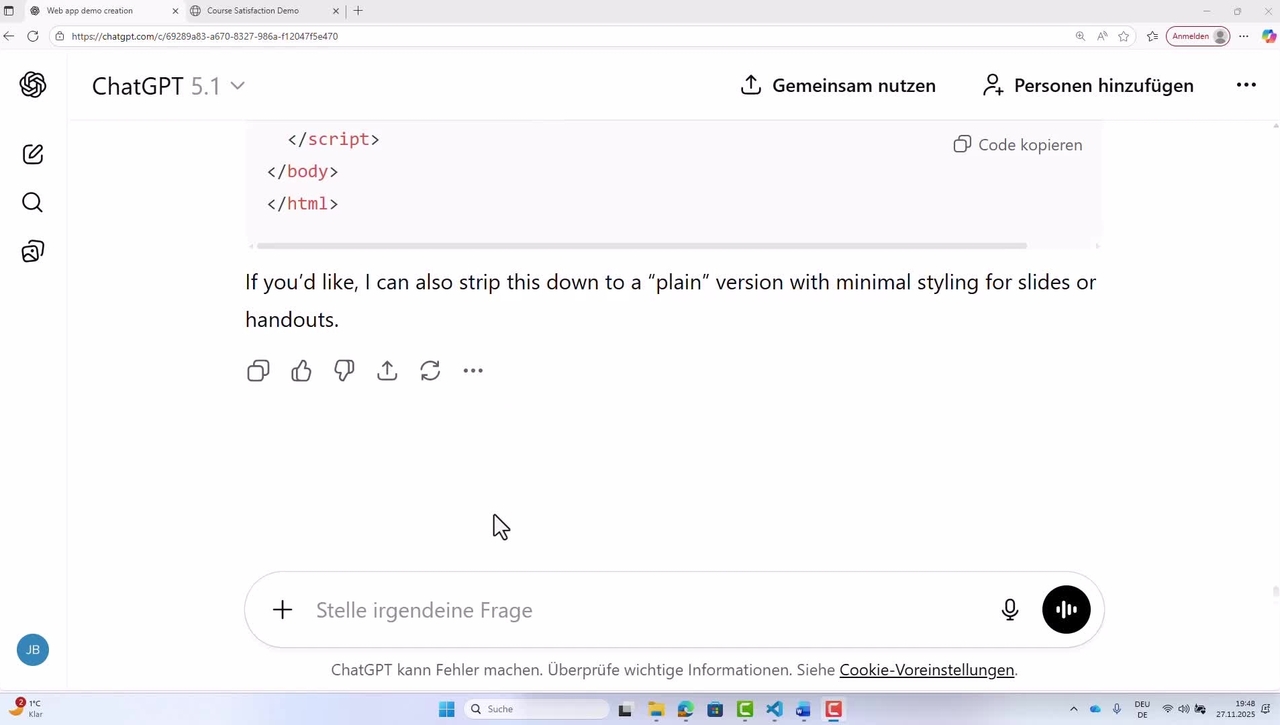 DVU WA 03 -- Erstes Beispiel, Erweiterung